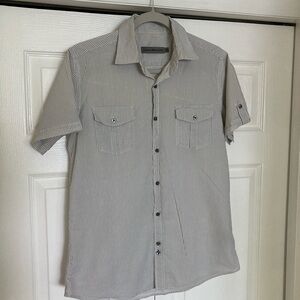 Urban Behavior button up gray and white shirt size s/p